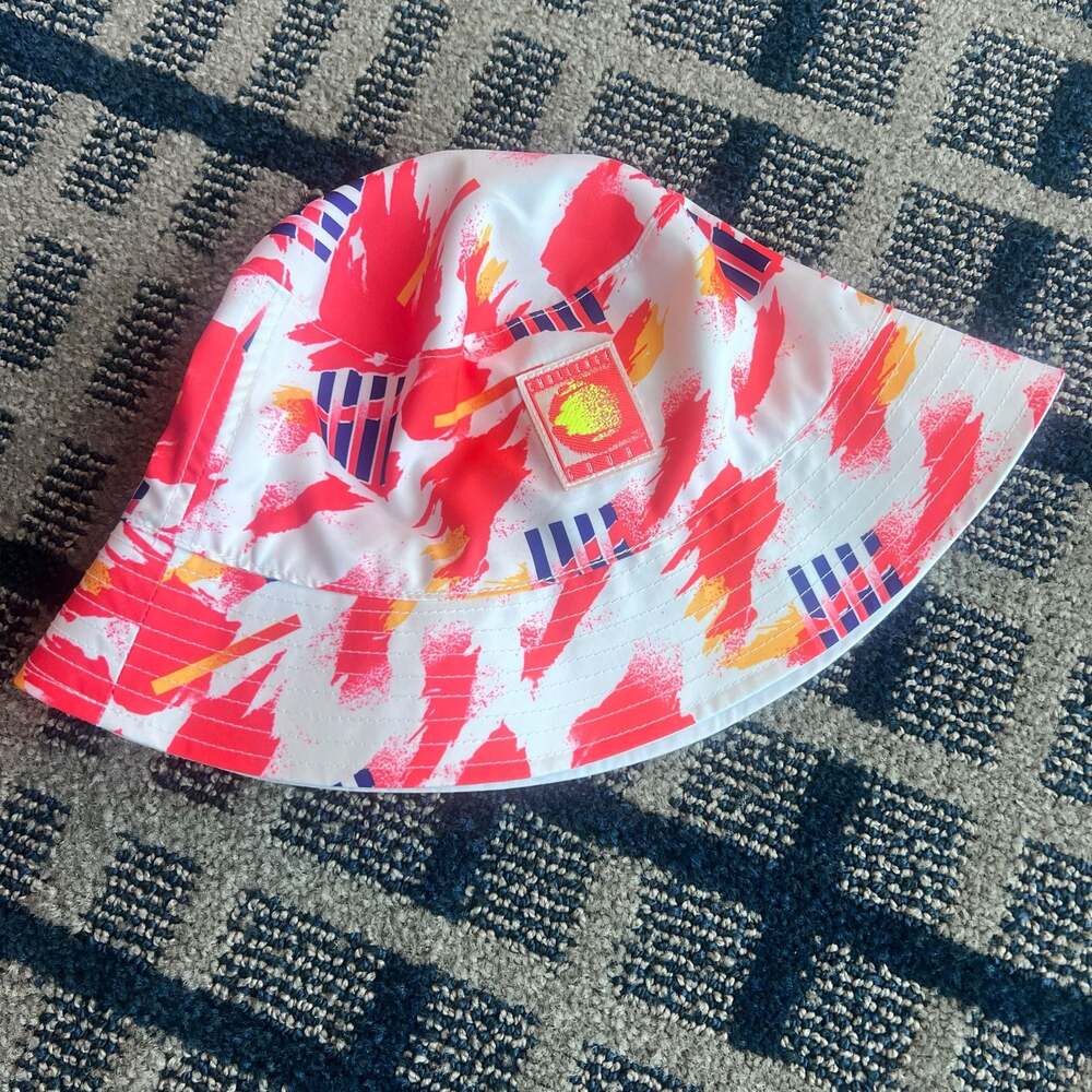 Nike Challenge Court Bucket Tennis Hat White Multicolor Reversible US Open S/M